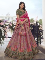 Lavender Pink Banarasi Silk Lehenga Choli